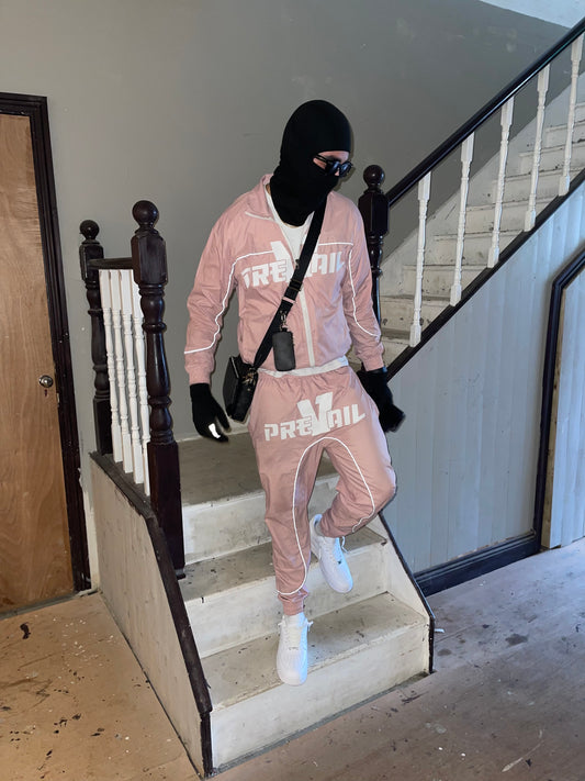 Pink Nylon Tracksuit